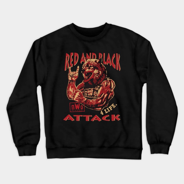 nWo Red And Black Attack Crewneck Sweatshirt by MunMun_Design